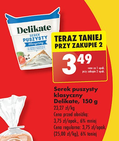 Serek puszysty klasyczny Delikate promocja