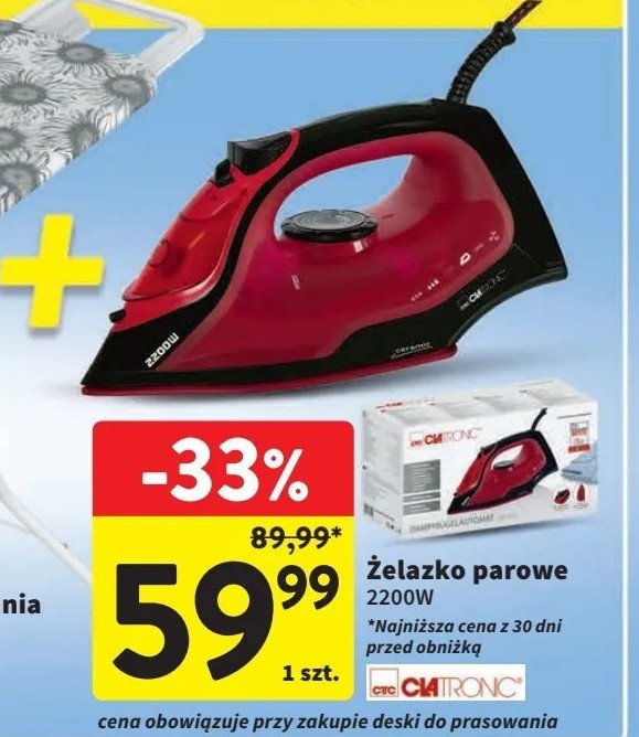 Żelazko parowe 2200w Clatronic promocja