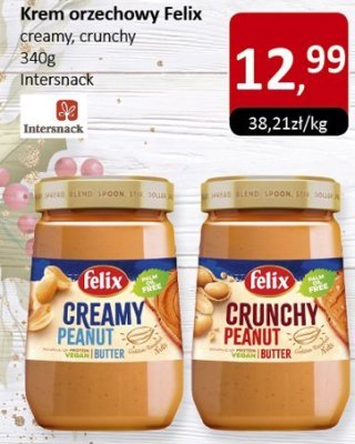 Krem orzechowy Felix creamy, crunchy 340g promocja w Market Point