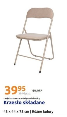 Krzesło składane dziecięce promocja w Action