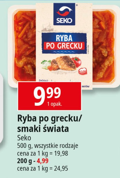 Ryba po grecku Seko promocja w Leclerc