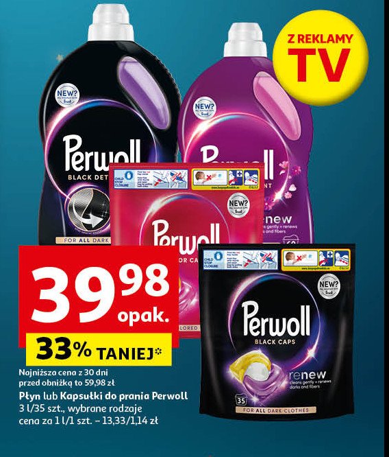 Płyn do prania Perwoll renew black promocja w Auchan