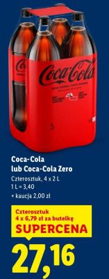 Napój Coca-Cola lub Coca-Cola Zero promocja w Lidl