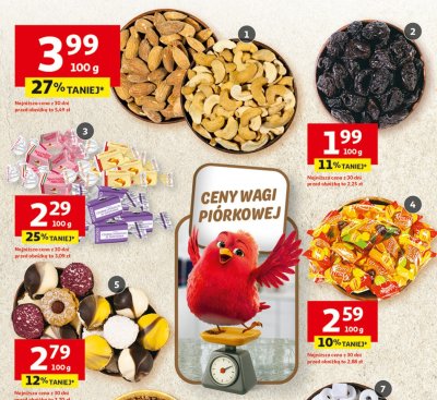 Cukierki Mieszko wybrane rodzaje luzem promocja w Auchan