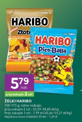 Żelki Haribo Złote, Pico-Balla promocja w Stokrotka