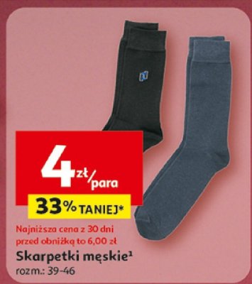 Skarpetki męskie rozm.: 39-46 Inextenso promocja w Auchan