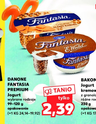 Jogurt z mleczną czekoladą Danone fantasia e. wedel promocja