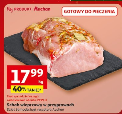 Schab wieprzowy w przyprawach, Dział Samoobsługi, receptura Auchan promocja w Auchan