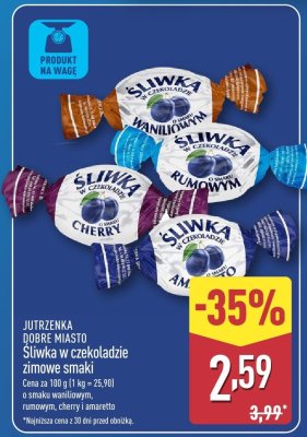 Śliwka w czekoladzie zimowe smaki promocja w Aldi