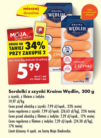 Serdelki z fileta kurczaka Kraina wędlin promocja