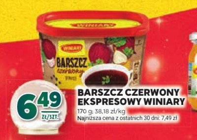 Barszcz czerwony ekspresowy Winiary promocja w Stokrotka