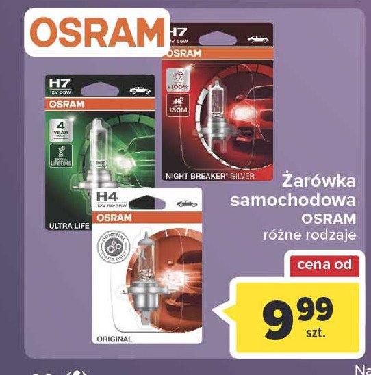 Halogen night breaker plus h7/12v 65w Osram promocja