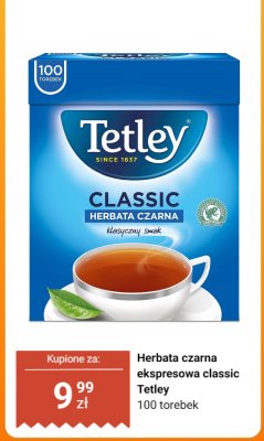 Herbata czarna ekspresowa classic Tetley promocja w Dino