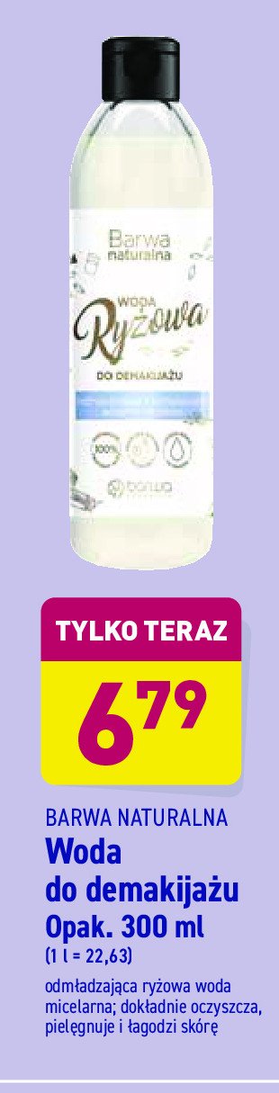 Woda micelarna ryżowa Barwa naturalna promocja