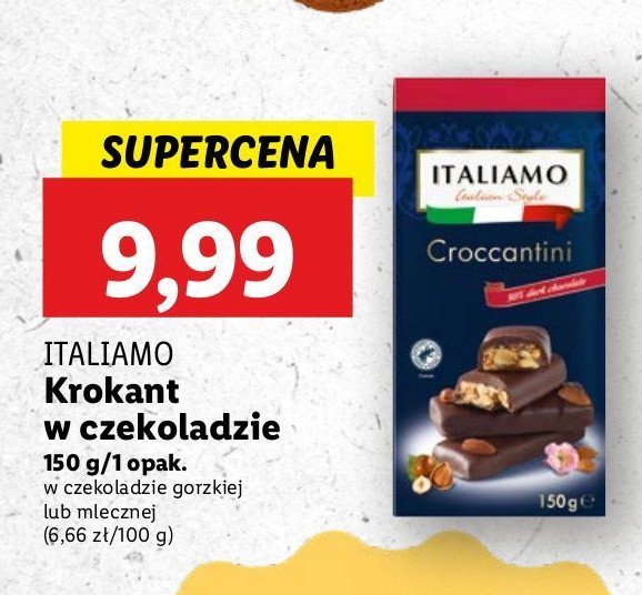 Croccantini w czekoladzie gorzkiej Italiamo promocja