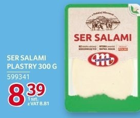 Ser salami plastry Mlekovita 300g promocja w Selgros