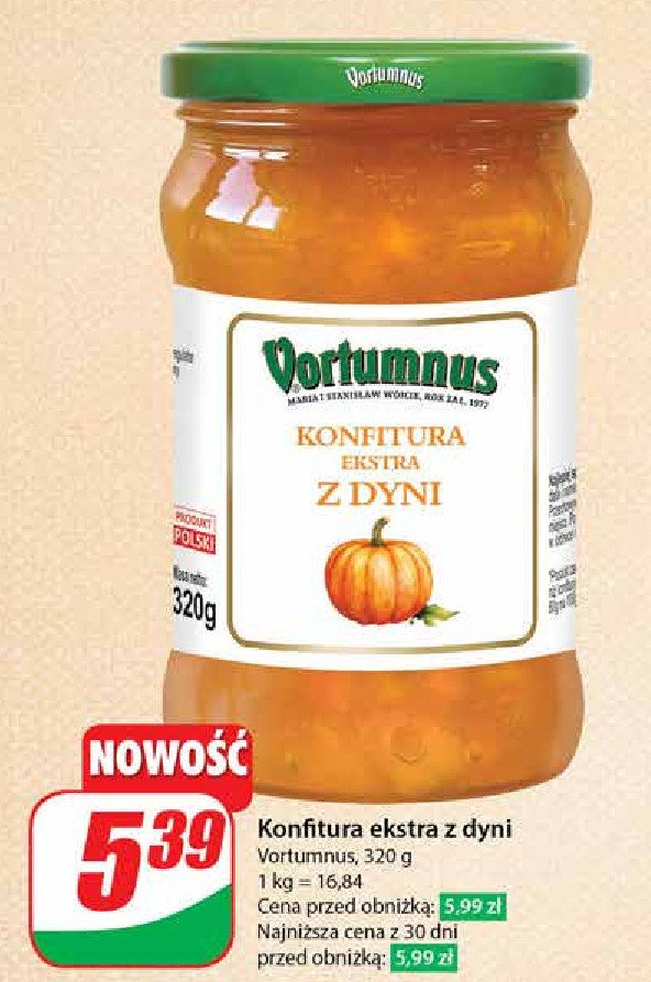 Konfitura z dyni Vortumnus promocja