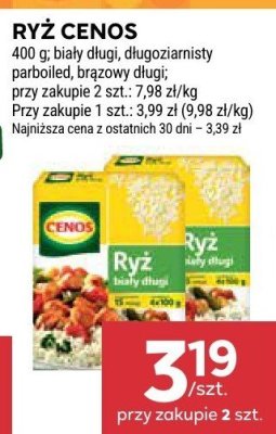 Ryż Cenos biały długi, długoziarnisty parboiled, brązowy długi promocja w Stokrotka