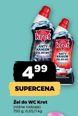 Żel do WC Kret (różne rodzaje) promocja w Netto
