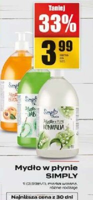 Mydło w płynie SIMPLY różne zapachy promocja w Supeco