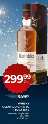 Whisky Glenfiddich 15 YO + TUBA 0,7 L promocja w Duży Ben