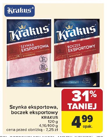 Boczek eksportowy Krakus animex promocja