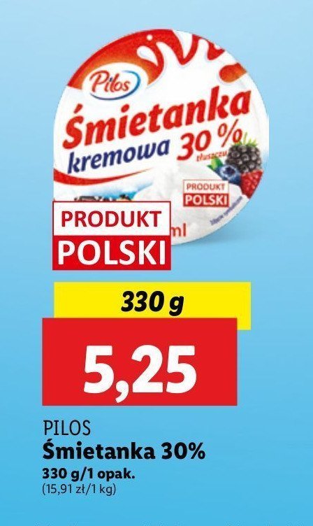 Śmietanka 30% Pilos promocja