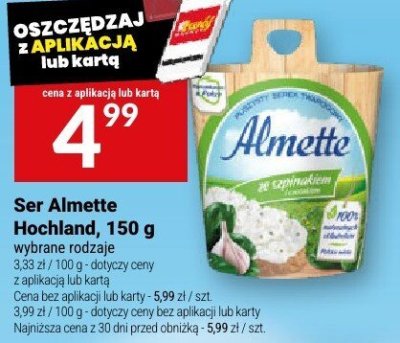 Ser Almette Hochland, 150 g promocja w Twój Market