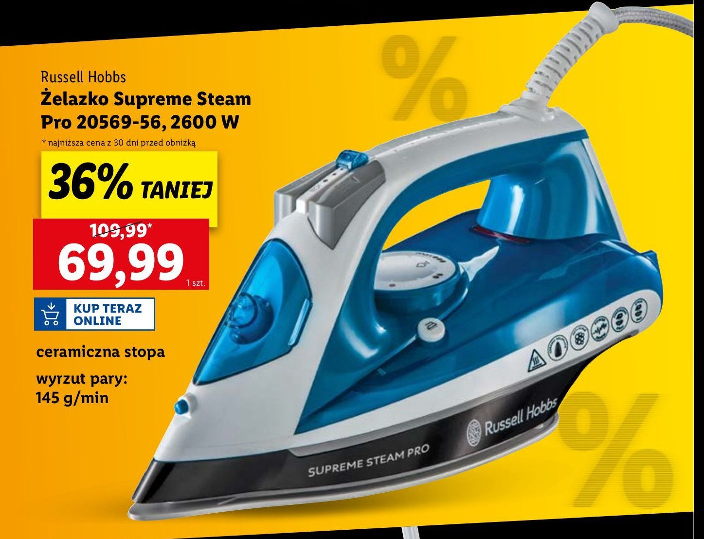 Żelazko steam pro 20569-56 Russell hobbs promocja w Lidl