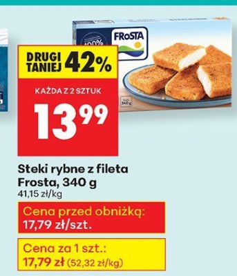 Steki rybne z fileta Frosta, 340 g promocja w Biedronka