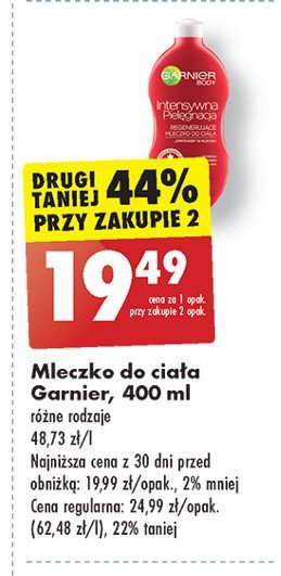 Mleczko do ciała intensywna pielęgnacja Garnier promocja