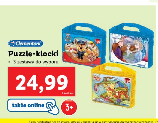 Puzzle-klocki kubuś puchatek Clementoni promocja
