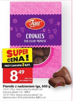 Pierniki z nadzieniem Iga, 600 g promocja w Twój Market
