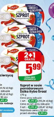 Szprot w sosie pomidorowym Dzika Ryba Graal promocja w Dino