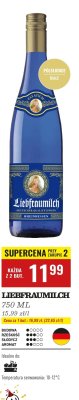 Wino Liebfraumilch białe półsłodkie promocja w Biedronka