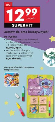Zestaw do prac kreatywnych Stitch  promocja w Biedronka
