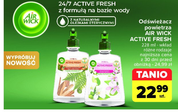 Odświeżacz powietrza drzewo sandałowe Air wick active fresh promocja