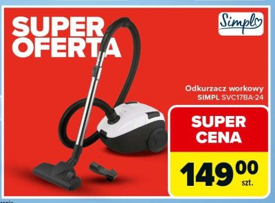 Odkurzacz workowy SIMPL SVC17BA-24 promocja w Carrefour