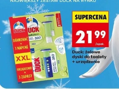 Żelowe dyski do toalety Duck + urządzenie promocja w Biedronka