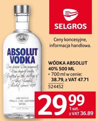 W贸dka ABSOLUT ANDY WARHOL LIMITED EDITION promocja w Selgros