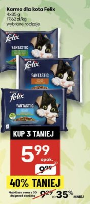 Karma dla kota Felix Fantastic promocja w Delikatesy Centrum