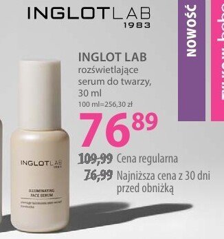 Serum INGLOT LAB rozświetlające do twarzy promocja w Hebe