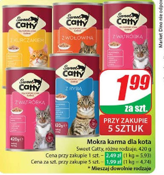 Karma dla kota z kurczakiem Sweet catty promocja