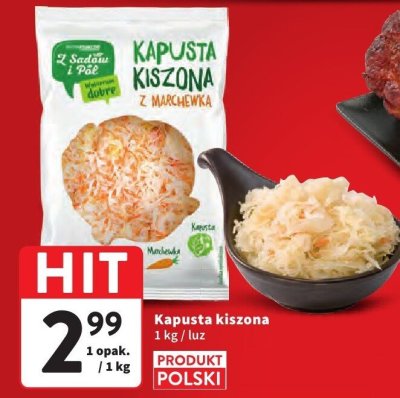 Kapusta kiszona z marchewką Carrefour targ świeżości promocja w Intermarche
