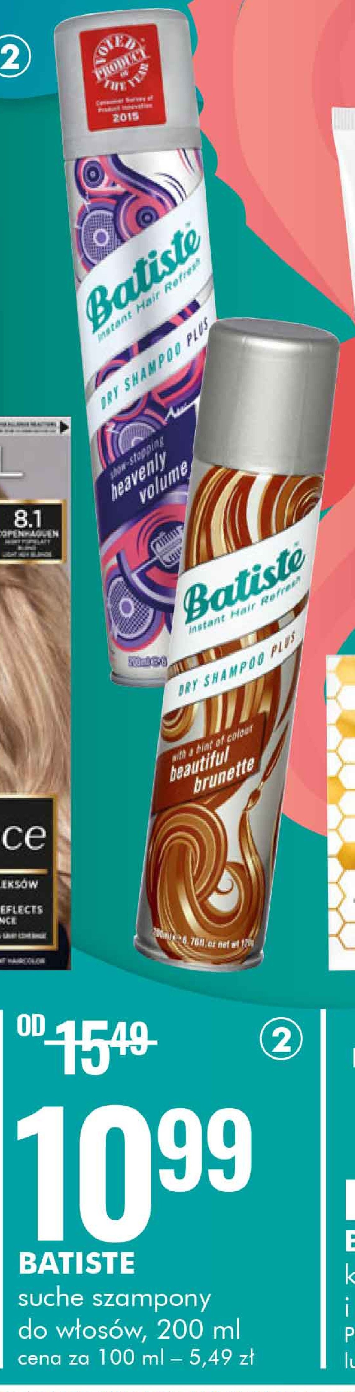 Szampon do włosów suchy beautiful brunette Batiste dry shampoo promocja