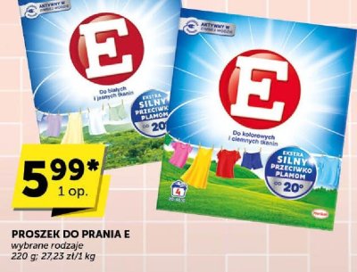Proszek do prania E wybrane rodzaje promocja w ABC
