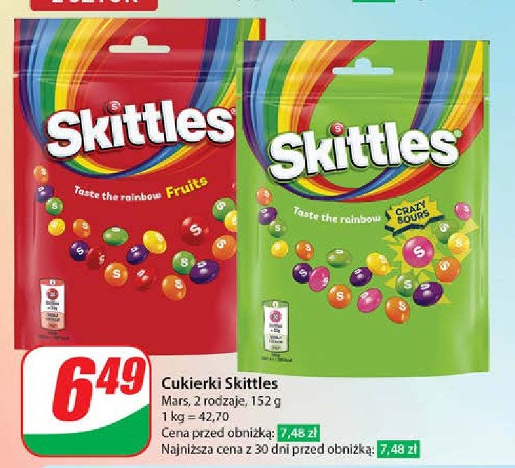 Cukierki fruits Skittles promocja