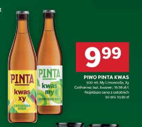 Piwo kwas xy Pinta promocja