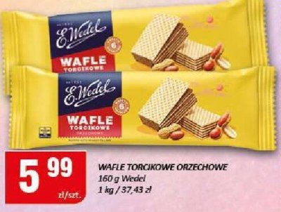 Wafle trójkątowe orzechowe E.Wedel promocja w Chorten