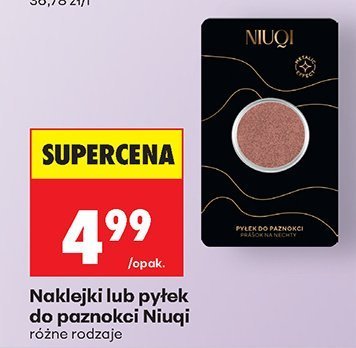 Naklejki lub pyłek do paznokci Niuqi promocja w Biedronka